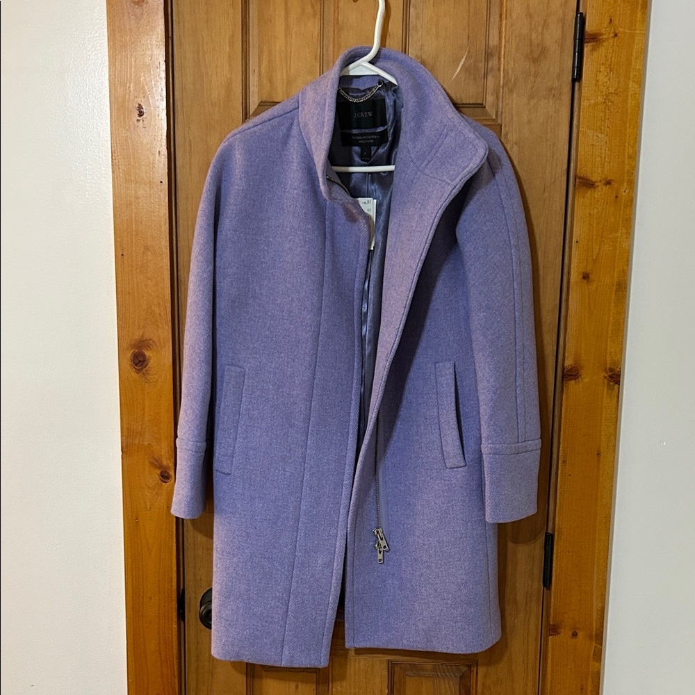 I Crew Stadium coat. Lavender  Coat. New w tags. Perfect condition.